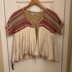 Ophelia Moon Embroidered Top